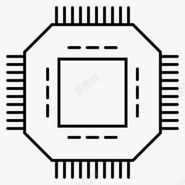 cpu电子微芯片图标图标