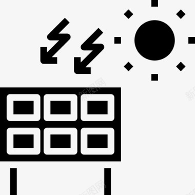 太阳能电池板工业13填充图标图标