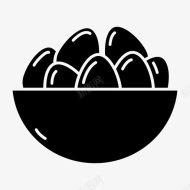 鸡蛋碗营养师鸡蛋图标图标
