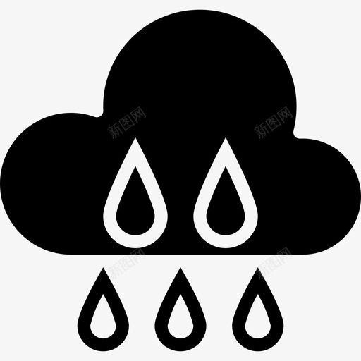 下雨天气180填充图标svg_新图网 https://ixintu.com 下雨 填充 天气180