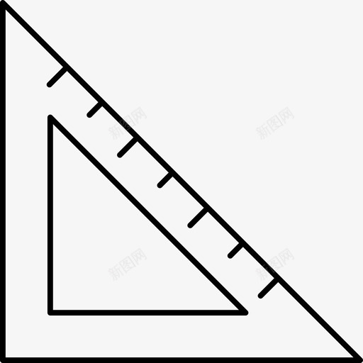 量角器教育几何图标svg_新图网 https://ixintu.com 几何 图标 学校 教育 数学 测量 线图 量角器