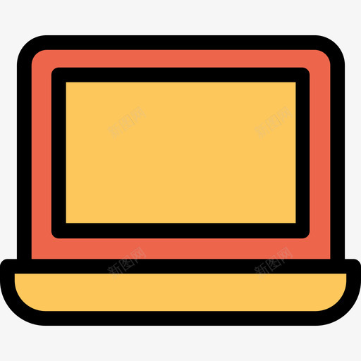 笔记本电脑杂项40线性颜色图标svg_新图网 https://ixintu.com 杂项40 笔记本电脑 线性颜色