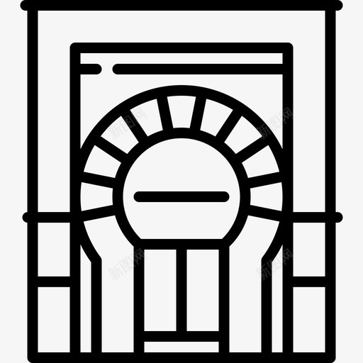 科尔多瓦清真寺提皮卡语西班牙语直线式图标svg_新图网 https://ixintu.com 多瓦 清真寺 皮卡语 直线式 科尔 西班牙语