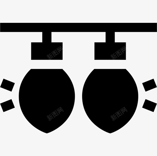 圣诞灯145充满图标svg_新图网 https://ixintu.com 充满 圣诞灯145