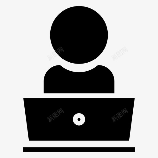 员工会计经理图标svg_新图网 https://ixintu.com 会计 员工 员工工作 学习 笔记本电脑 经理