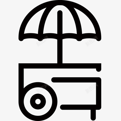 餐车svg_新图网 https://ixintu.com 餐车 线性 单色 简约