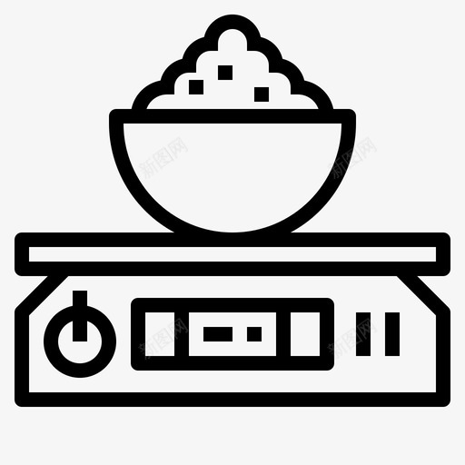 秤烹饪配料图标svg_新图网 https://ixintu.com 厨房 测量 烹饪 配料