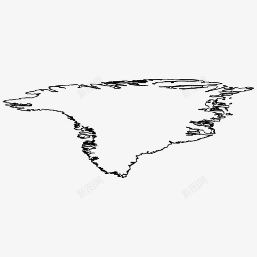 格陵兰边界国家图标svg_新图网 https://ixintu.com 世界 世界各国 国家 格陵兰 轮廓 边界