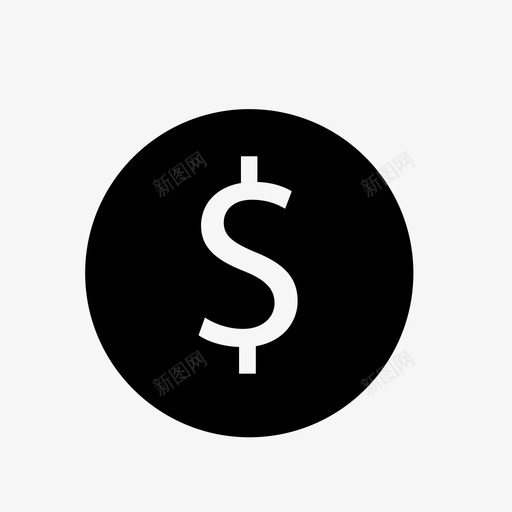美元图标现金硬币硬币货币svg_新图网 https://ixintu.com 业务 图标 现金 硬币 美元 货币