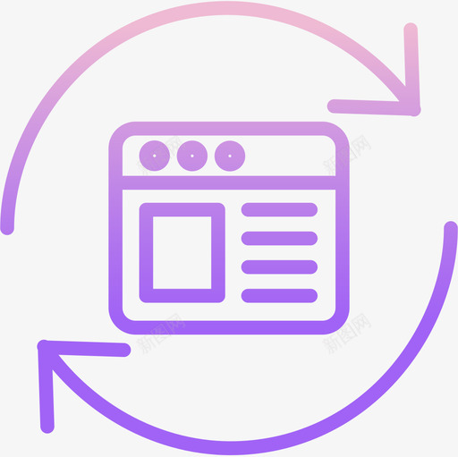重新加载windows应用程序6轮廓渐变图标svg_新图网 https://ixintu.com windows 加载 应用程序 渐变 轮廓 重新