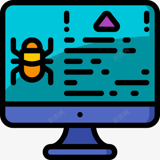 病毒黑客27线性颜色图标svg_新图网 https://ixintu.com 病毒 线性颜色 黑客27