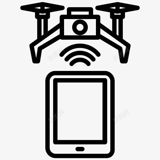 无人机控制电话图标svg_新图网 https://ixintu.com 控制 无人机 电话