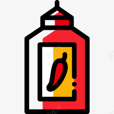 辣椒酱野餐42颜色省略图标图标