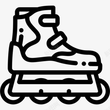 溜冰鞋极限运动18直线型图标图标
