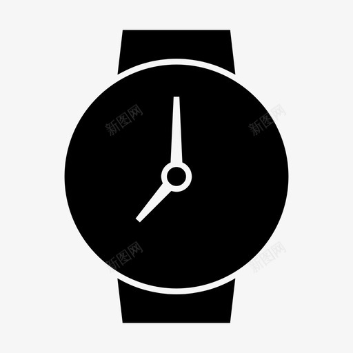 手表小时分钟图标svg_新图网 https://ixintu.com 公司 分钟 商业 字形 小时 手表 时间