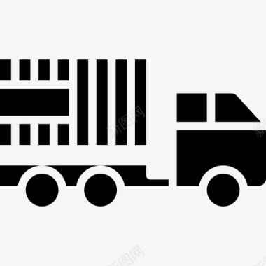 送货车电子商务119字形图标图标
