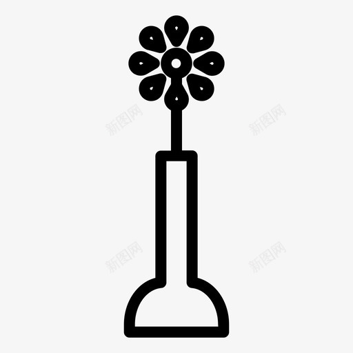花植物花瓶图标svg_新图网 https://ixintu.com 卧室 植物 花 花瓶