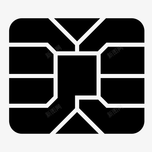 微芯片卡塑料卡图标svg_新图网 https://ixintu.com sim卡 卡 塑料卡 安全 微芯片