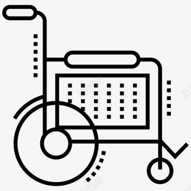 轮椅残废残疾概念图标图标