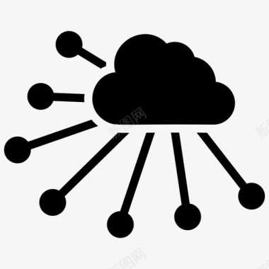 云连接云计算云托管图标图标