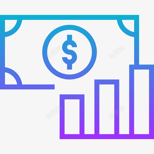 收入会计6梯度图标svg_新图网 https://ixintu.com 会计6 收入 梯度