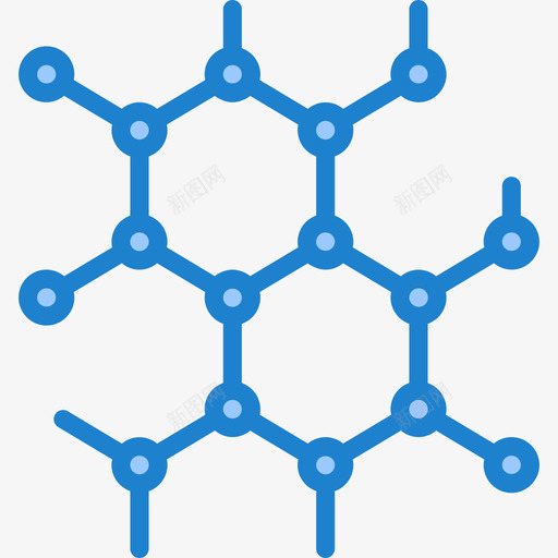 分子科学73蓝色图标svg_新图网 https://ixintu.com 分子 科学 蓝色