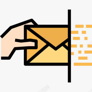 电子邮件通信连接5线性颜色图标图标