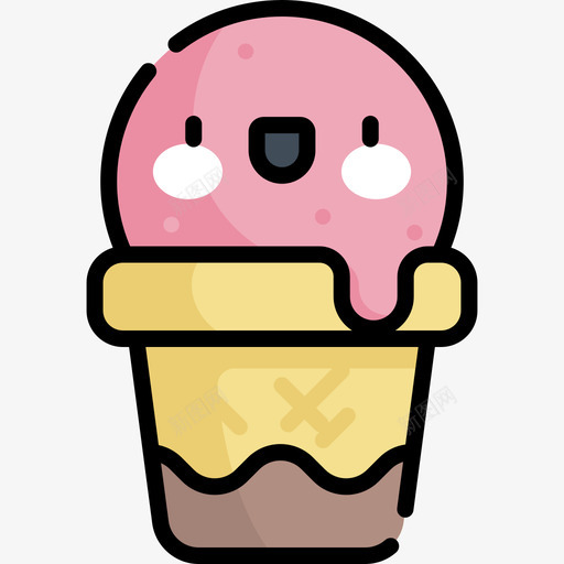 冰淇淋冰淇淋15线性颜色图标svg_新图网 https://ixintu.com 冰淇淋 冰淇淋15 线性颜色