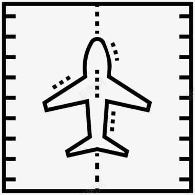 飞机跑道飞机起飞航空图标图标