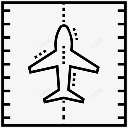 飞机跑道飞机起飞航空图标svg_新图网 https://ixintu.com 航空 航空运输线路图标包 起飞 跑道 飞机起飞 飞机跑道