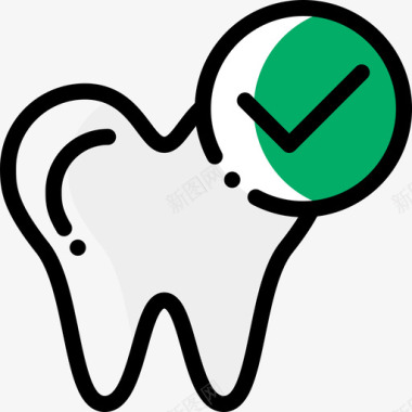 牙齿牙齿护理13颜色缺失图标图标
