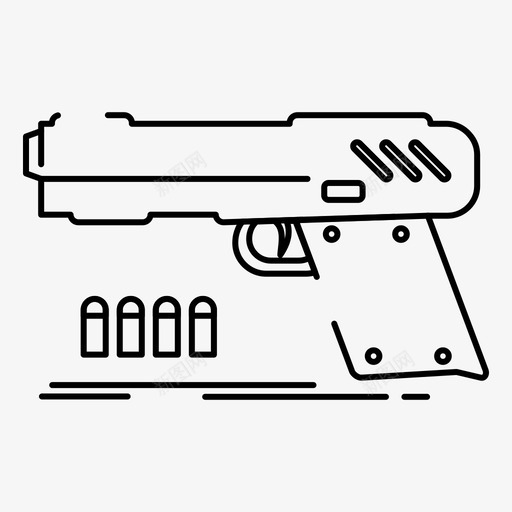 枪手枪射手图标svg_新图网 https://ixintu.com feb 射手 手枪 武器 界面 系列 网页