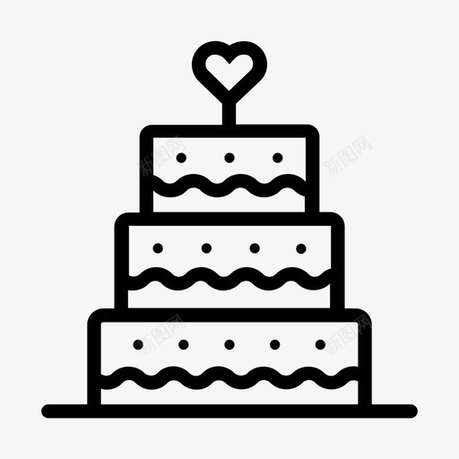 婚礼蛋糕庆祝爱情图标svg_新图网 https://ixintu.com 婚礼蛋糕 庆祝 派对 爱情