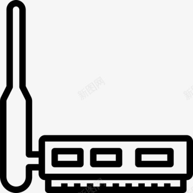 Wifi计算机硬件8线性图标图标