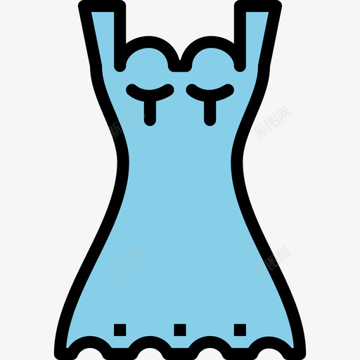 连衣裙购物123线性颜色图标svg_新图网 https://ixintu.com 线性 购物 连衣裙 颜色