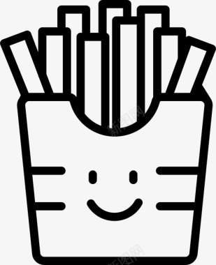炸薯条薯条快餐图标图标