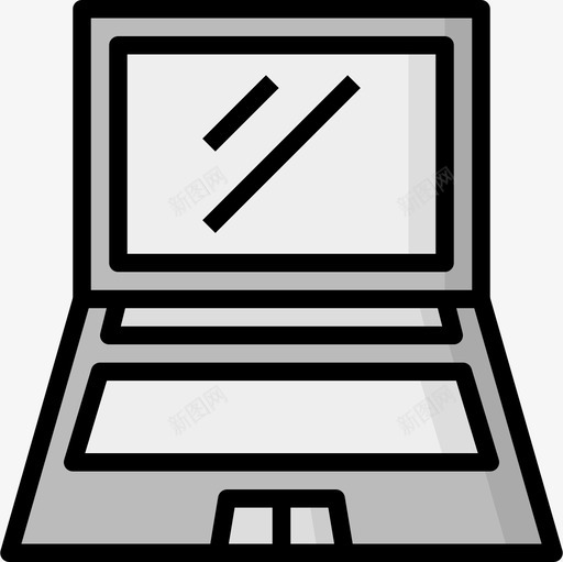 笔记本电脑家具和家用30线性颜色图标svg_新图网 https://ixintu.com 家具和家用30 笔记本电脑 线性颜色
