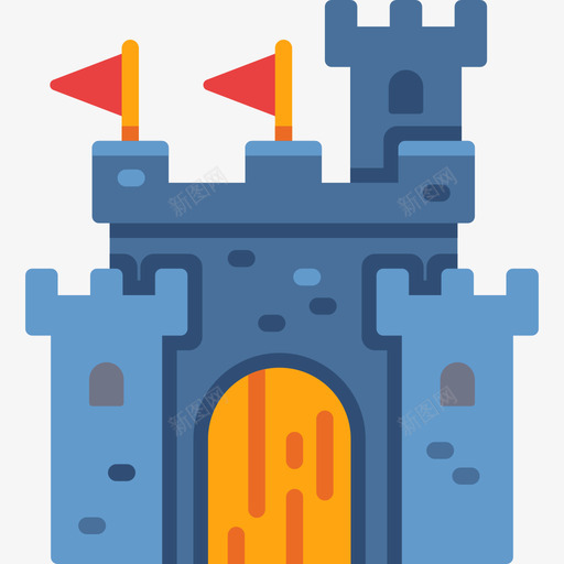 城堡游戏19平坦图标svg_新图网 https://ixintu.com 城堡 平坦 游戏19