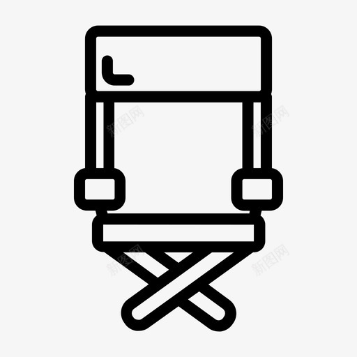 椅子导演椅子家具图标svg_新图网 https://ixintu.com 办公室 家具 导演 座位 椅子