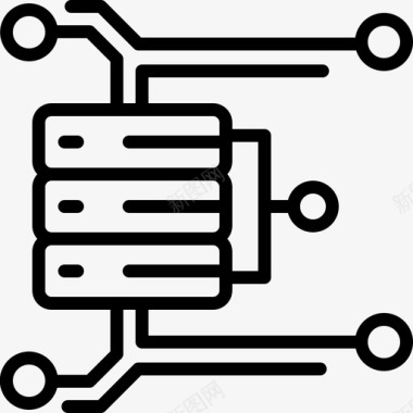 大数据分析管理技术图标图标