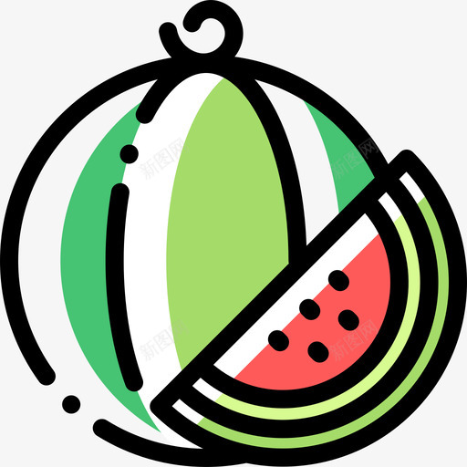 西瓜水果和蔬菜12种颜色省略图标svg_新图网 https://ixintu.com 水果和蔬菜12种 西瓜 颜色省略