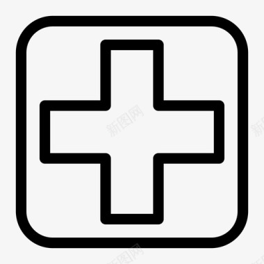 医疗十字医院药房图标图标