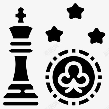 棋子赌博18填充图标图标