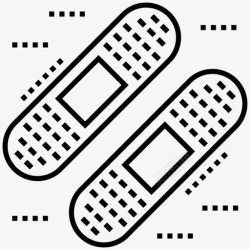 伤口敷料绷带急救绷带医疗援助图标高清图片