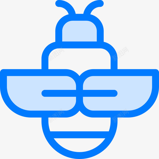 蜜蜂昆虫6蓝色图标svg_新图网 https://ixintu.com 昆虫6 蓝色 蜜蜂
