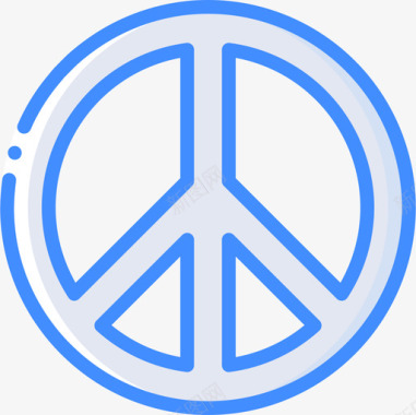 和平纪念日蓝色图标图标