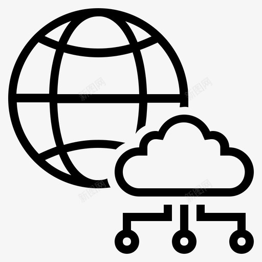云服务云计算互联网图标svg_新图网 https://ixintu.com 云服务 云计算 互联网 互联网连接 在线 网络服务器