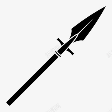 中世纪矛骑士战士图标图标