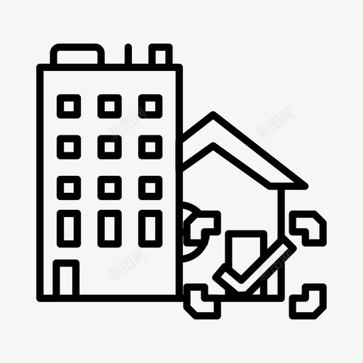 经核实的建筑物公寓复选标记图标svg_新图网 https://ixintu.com 不动产 公寓 复选标记 已售 经核实的建筑物 财产