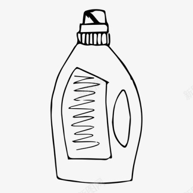 瓶子清洁剂洗涤剂图标图标